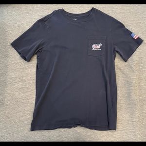 Vineyard Vines Boys USA Lacrosse Shirt in Dark Blue